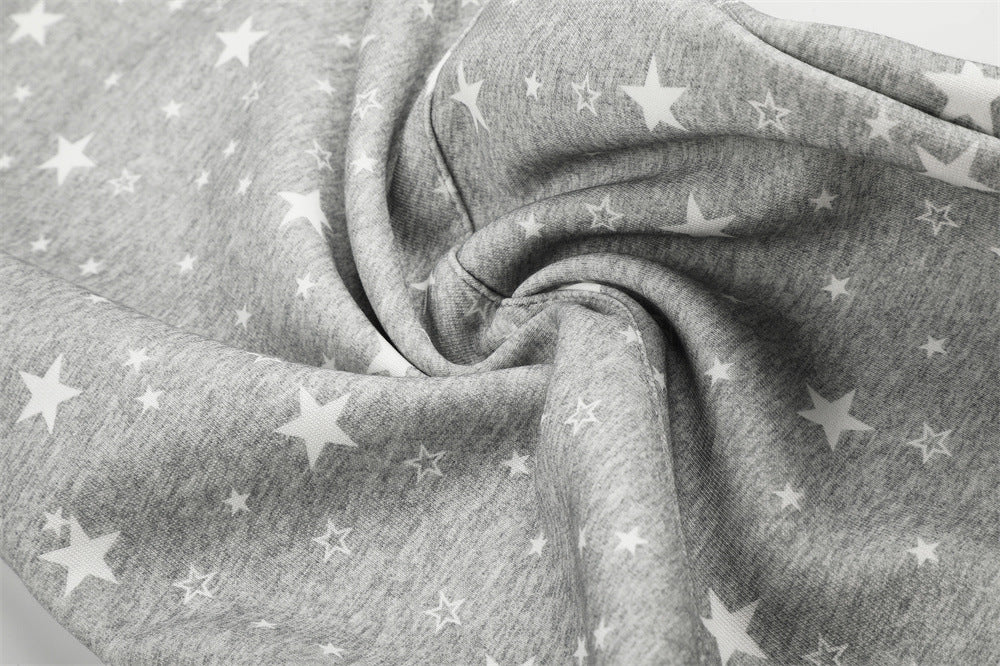 Star Print Wide-Leg Sweatpants – Oversized Streetwear Jogger Pants