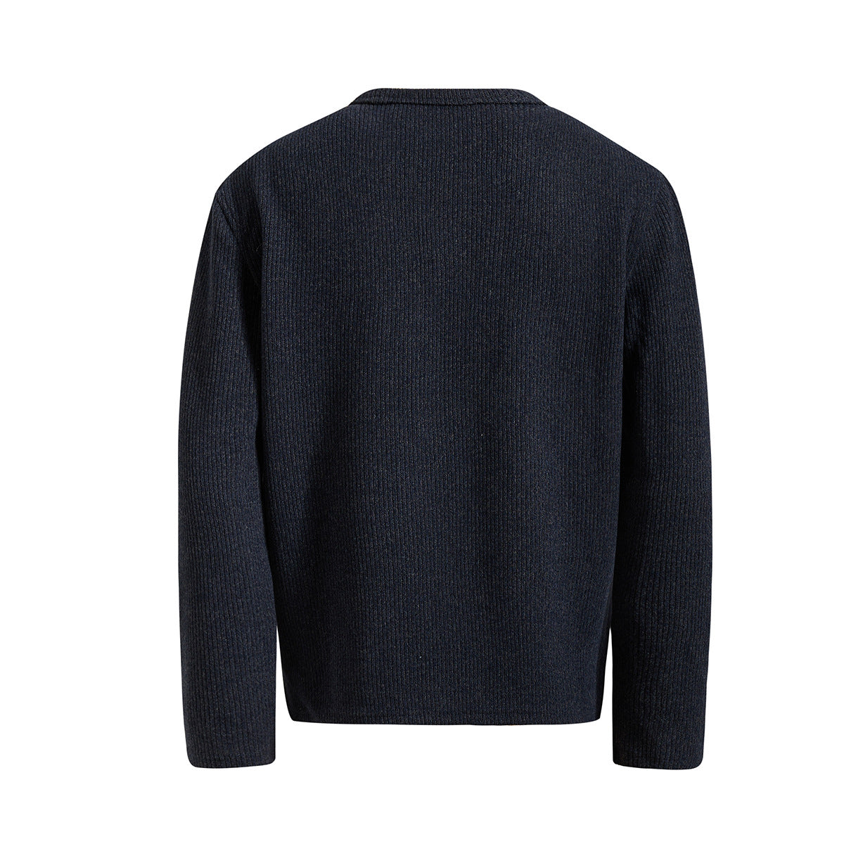 Men's Ribbed Henley Long-Sleeve Shirt – Vintage American Style
