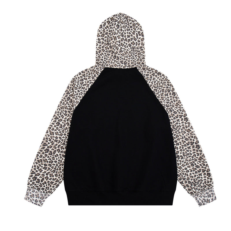 Raglan-Hoodie mit Leopardenprint, Dalmatiner-Grafik & rosa Herzen