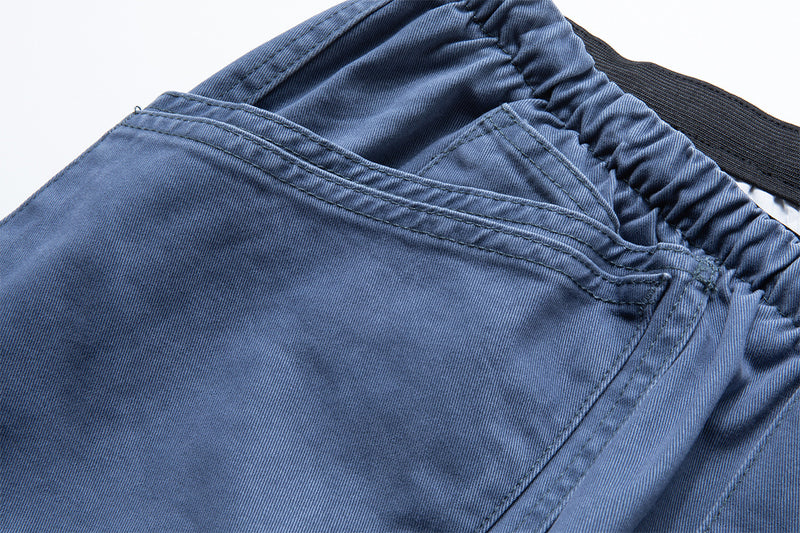 Wide-Leg Cargo Pants – Washed Vintage Workwear Straight Fit