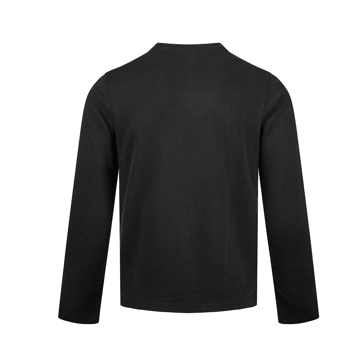 Men's Long Sleeve Crew Neck Shirt – Relaxed Fit Solid Tee