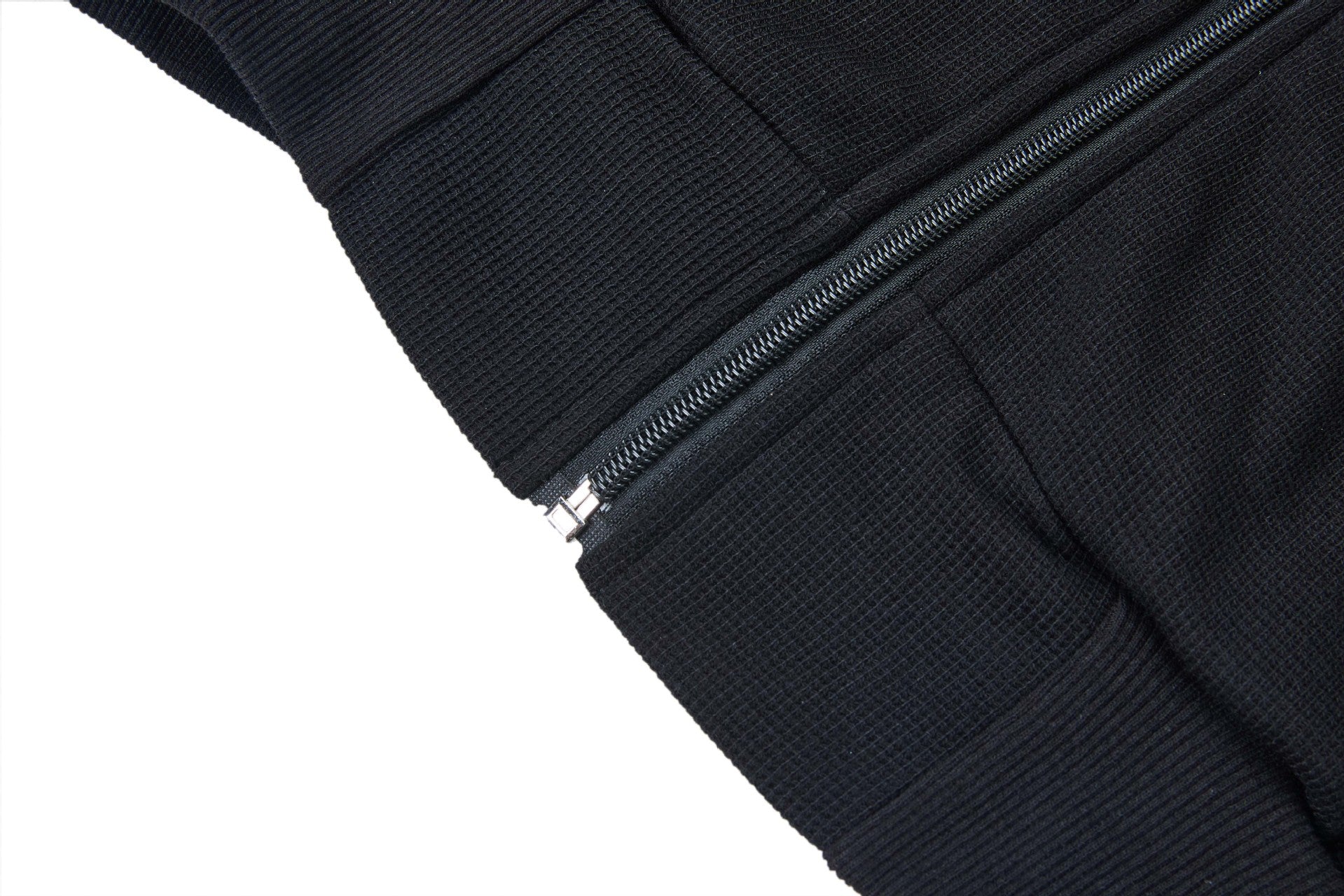 Sweat à capuche zippé boxy – Veste à capuche intégralement zippée en maille gaufrée