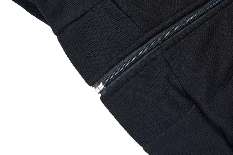 Sweat à capuche zippé boxy – Veste à capuche intégralement zippée en maille gaufrée