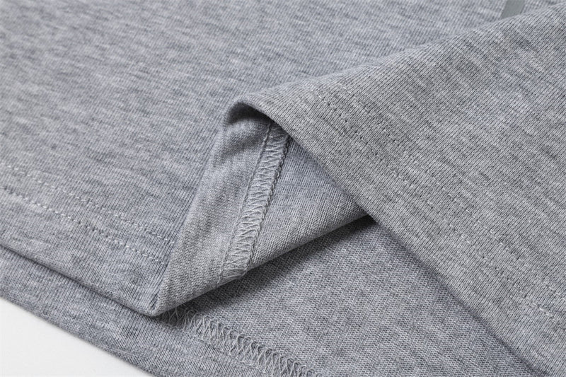 Layered-Look Graphic Long Sleeve Tee with Striped Contrast Sleeves