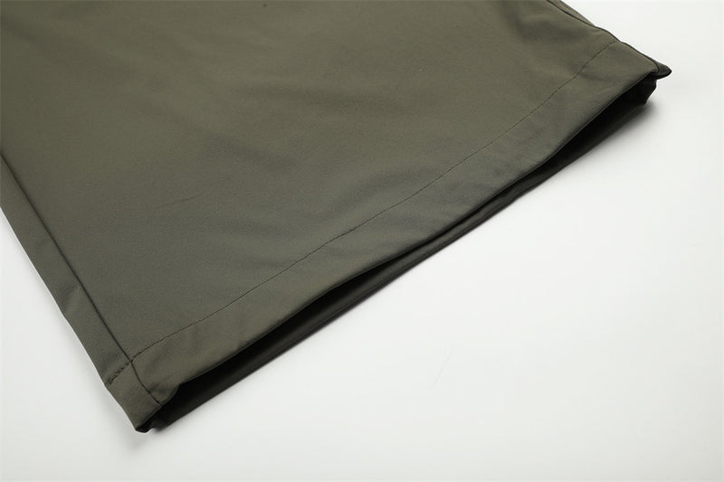 Wide-Leg Parachute Pants – Pleated Drawstring Trousers with Ruched Detail