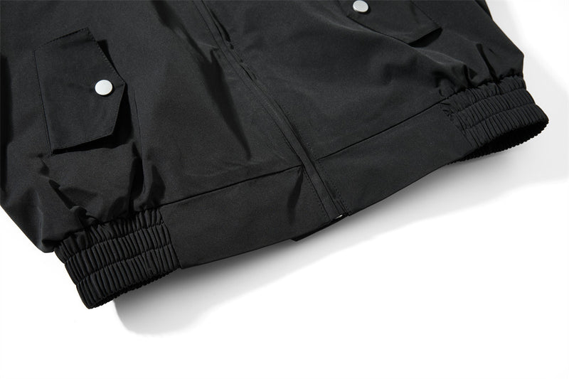 Veste cargo homme oversize à col montant et manches froncées