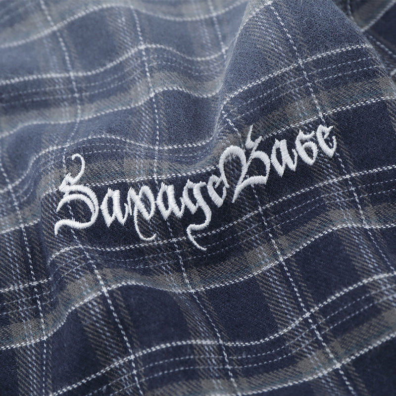 Plaid Long Sleeve Button-Up Shirt – Oversized Vintage Washed Flannel