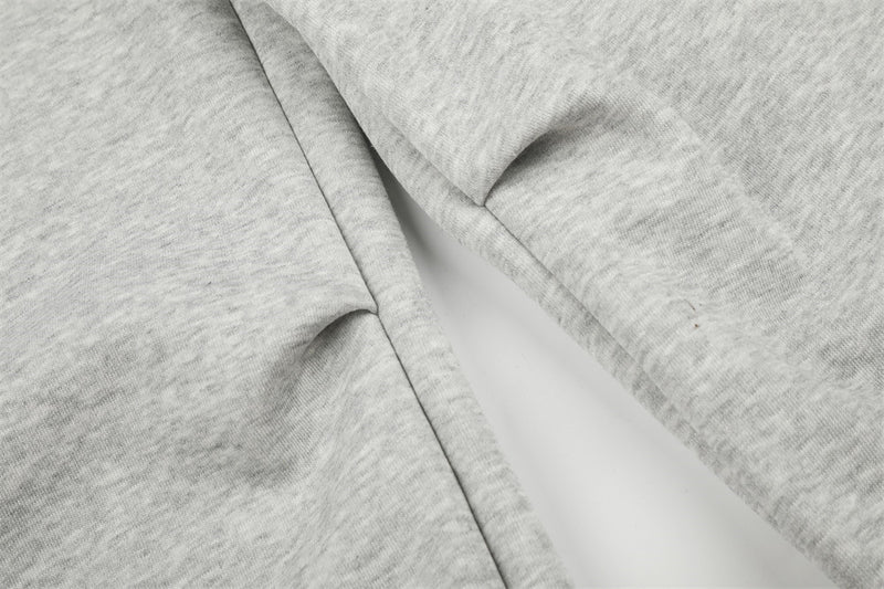 Wide-Leg Sweatpants with Leopard Print Waistband & Star Patch Embroidery