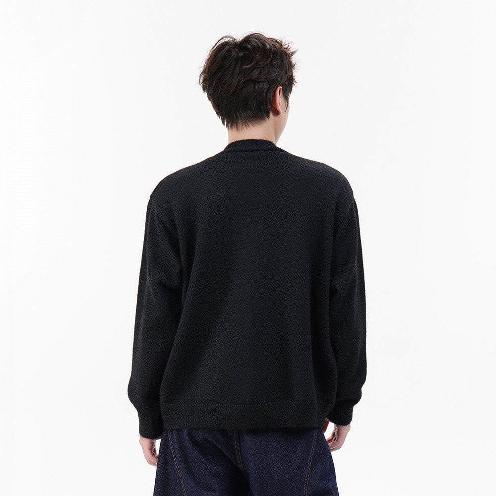 Gilet-pull boutonné oversize en maille pour homme