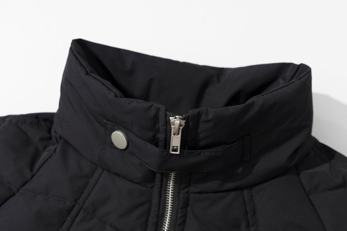 Herren-Stepp-Bomberjacke mit Stehkragen – Chevron-Pufferjacke