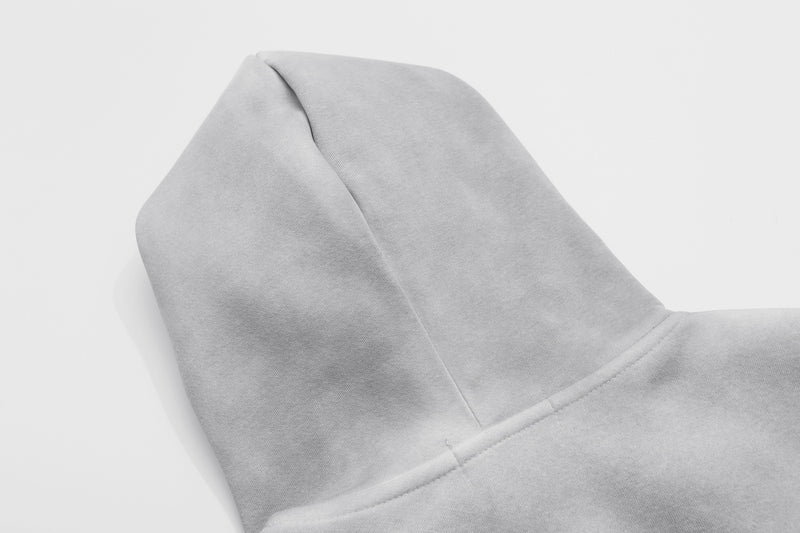 Grunge-Zip-Hoodie – Vintage-Washed-Crop-Streetwear-Zip-up mit Script