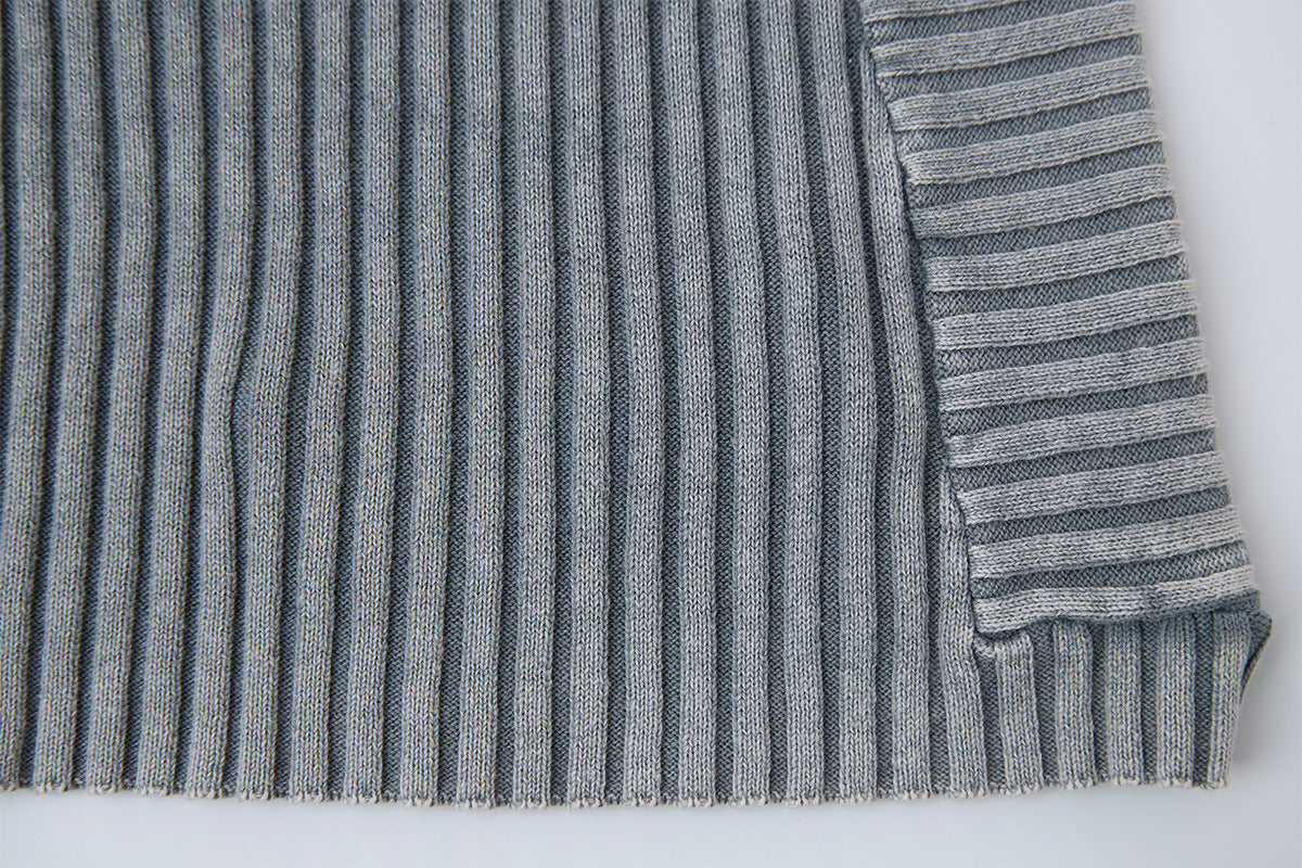 Underground Ribbed Crew Neck Sweater – Washed Slim-Fit Knit Top