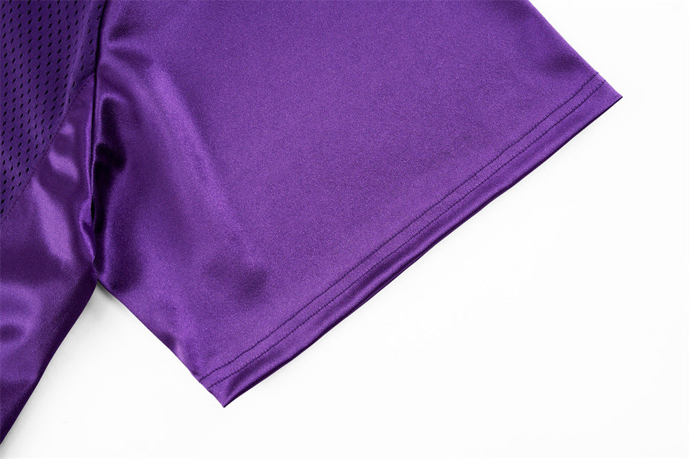 Oversized V-Neck T-Shirt Men's Football Jersey Mesh Number 08 Short Sleeve