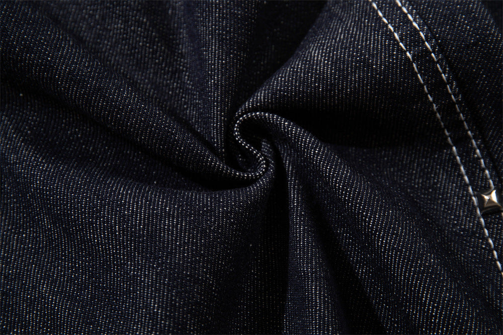 Wide-Leg Denim Cargo Shorts – Multi-Pocket Workwear Style