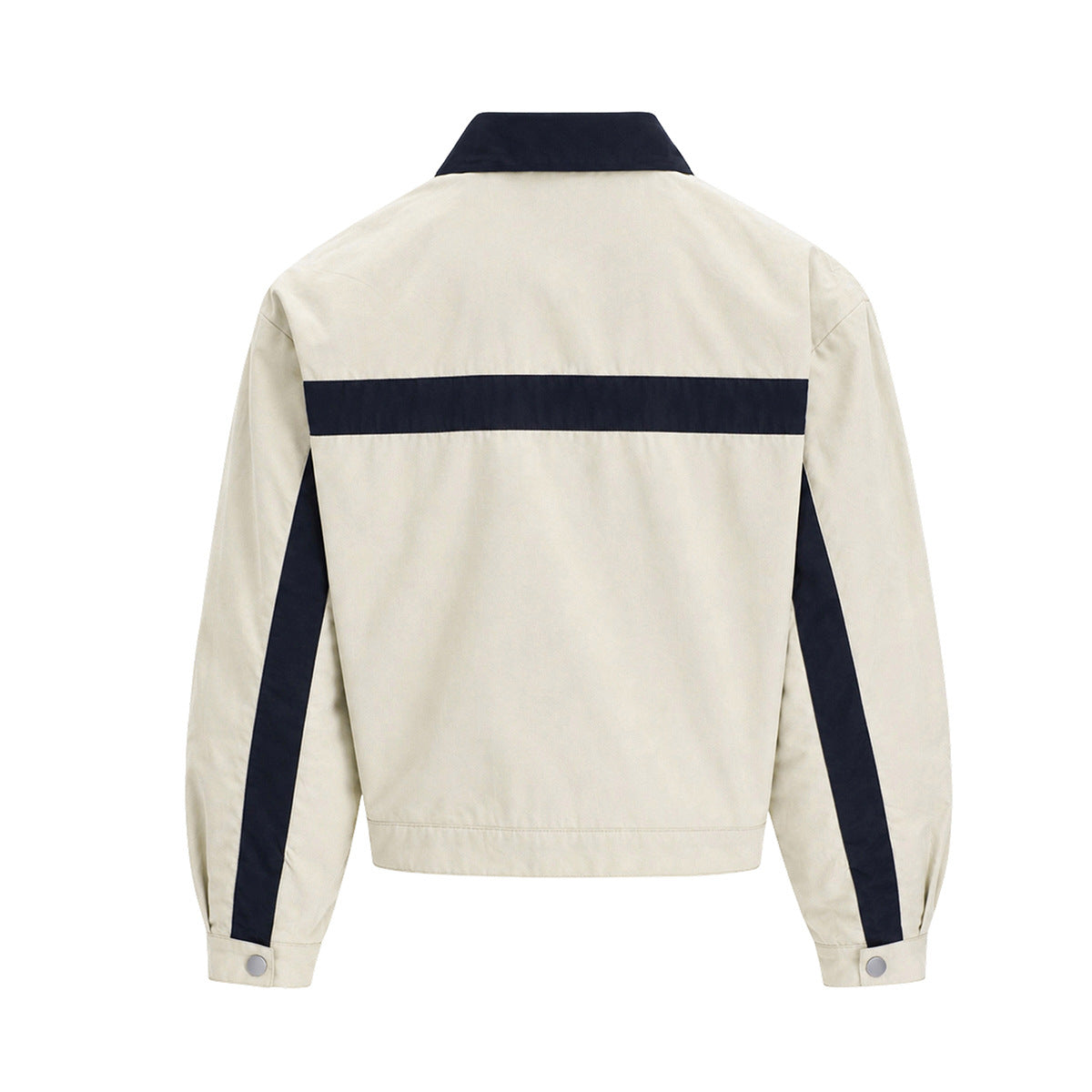 Colorblock Boxy Zip-Up Jacket – Retro American Sportswear Style