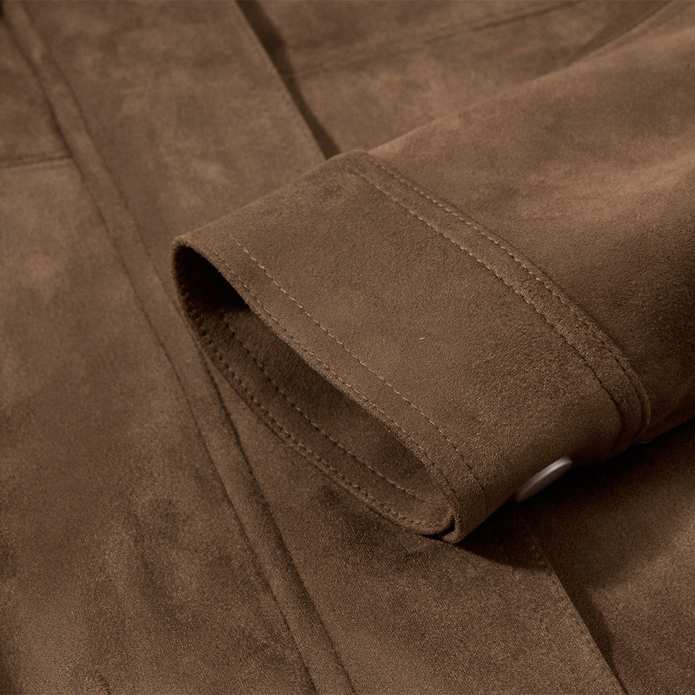 Blouson bomber rétro oversize – Homme, veste courte en similicuir à col revers workwear