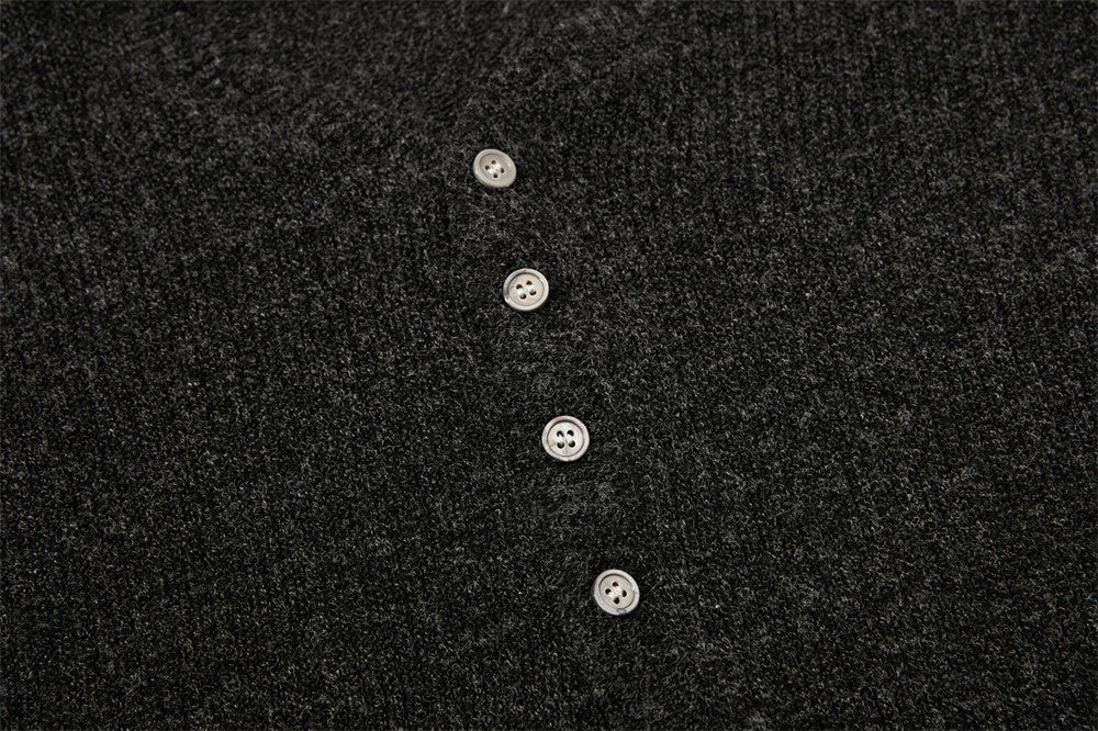 Men's Ribbed Knit Henley Sweater – Long Sleeve, Relaxed Fit