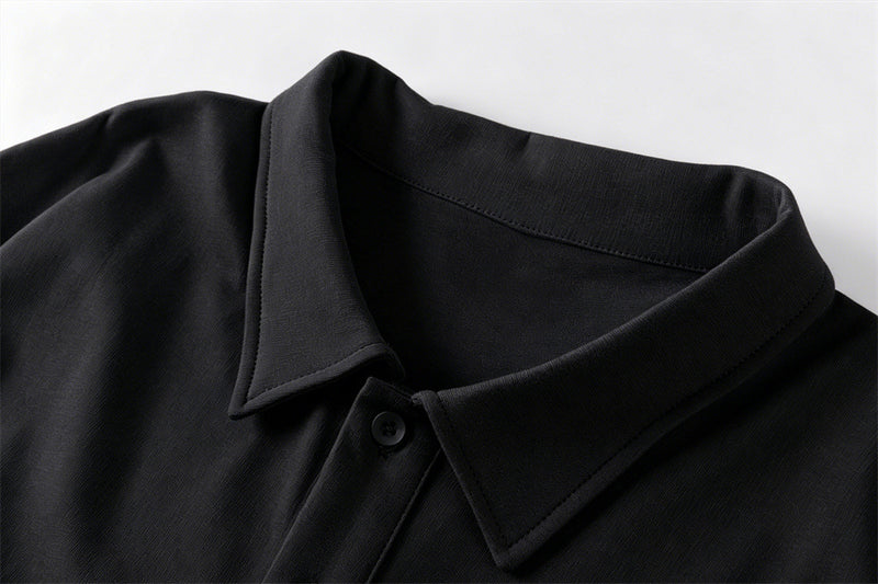 Polo homme à motif croix – Manches courtes, coupe vintage oversize