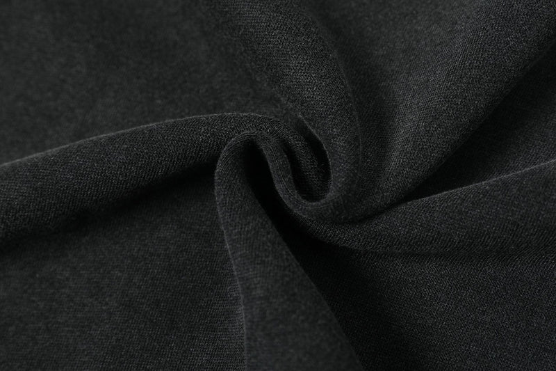 Chemise homme noire délavée à manches longues – Motif racing et manches à carreaux superposées