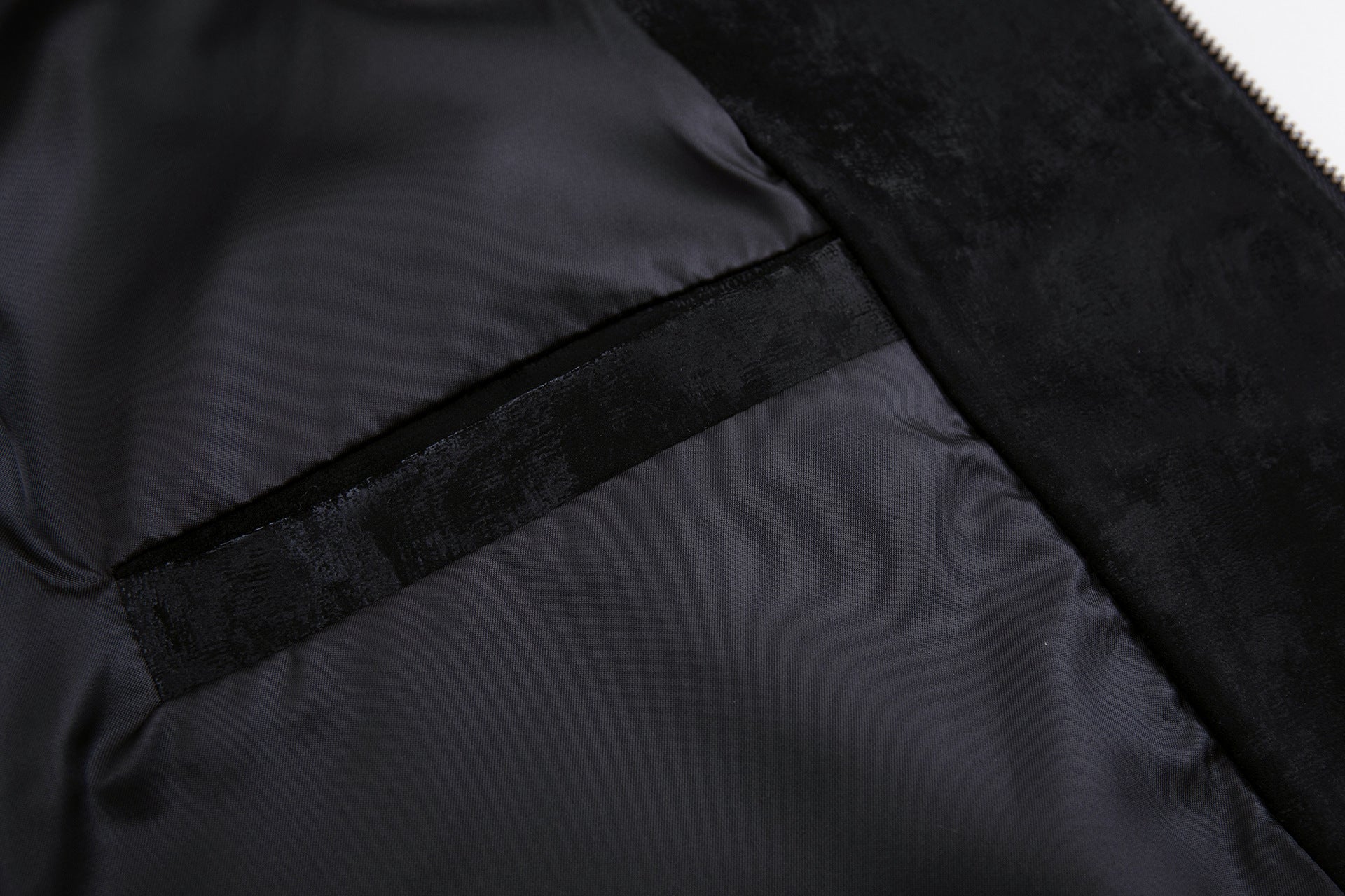 Velvet Detroit Jacket with Leather Collar & Silver Military Buttons