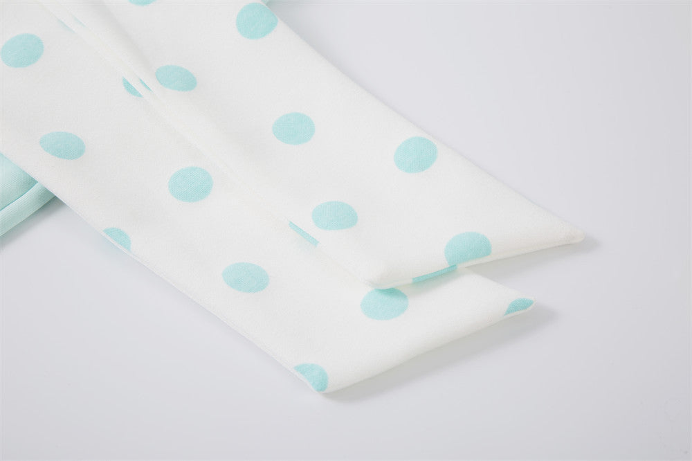 Polka Dot Tie-Waist Wide Leg Sweatpants – Unisex Colorblock Baggy Pants