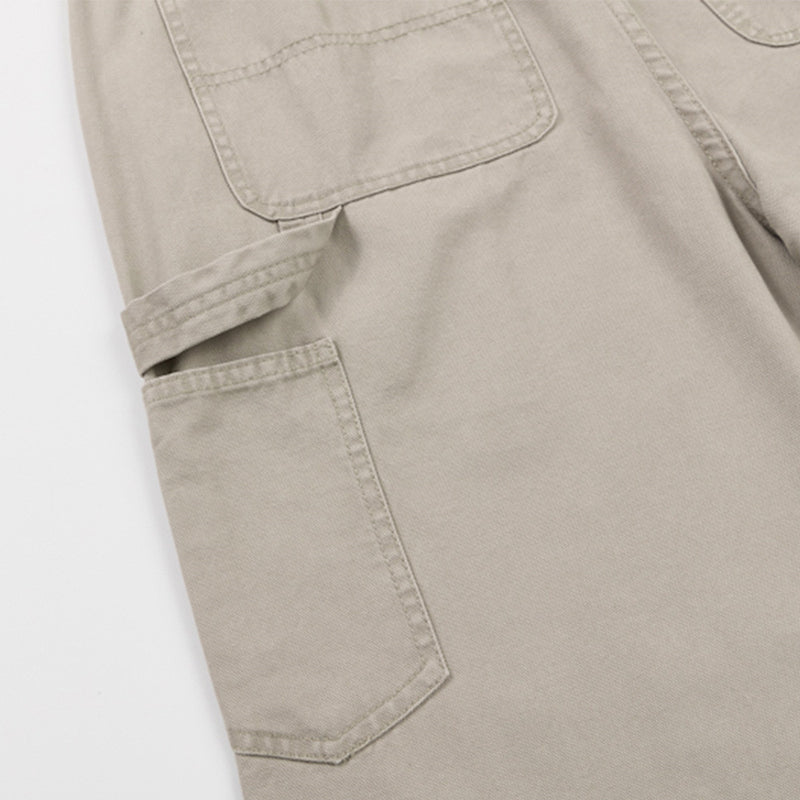Men's Wide-Leg Cargo Pants – Straight-Fit Utility Trousers with Pocket Detail