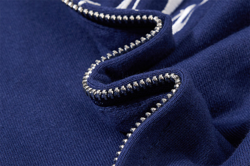 Track Jacket Stand Collar Music Note Embroidery Stripe Sleeves Skatepark 23