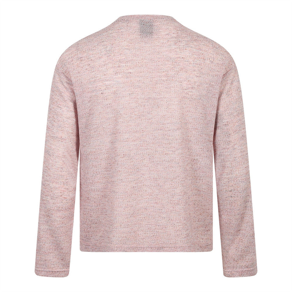 Floral Print Long-Sleeve T-Shirt – Men's Relaxed Fit Crew Neck