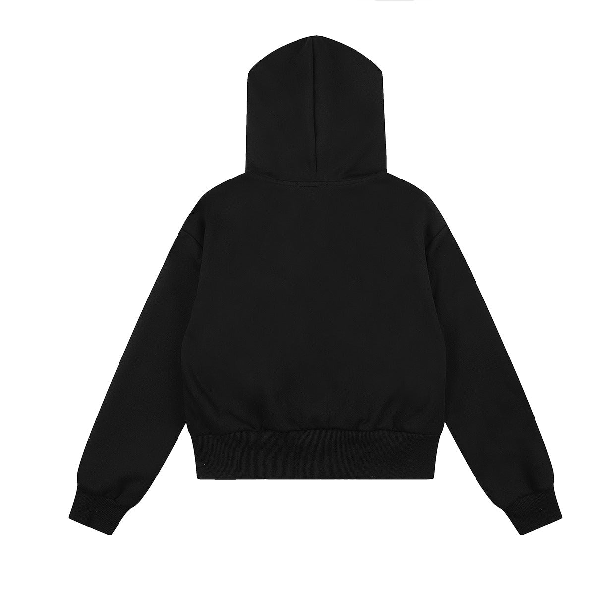 Sweat à capuche zippé avec écusson croix clouté et doublure camouflage