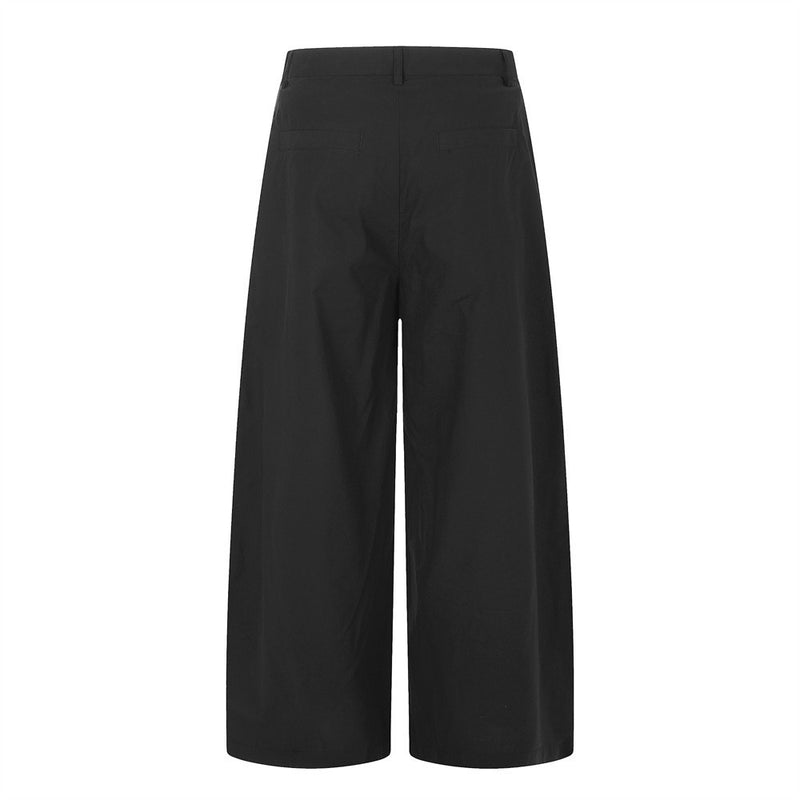 Wide-Leg Pleated Trousers – High-Street Drape Fit Pants