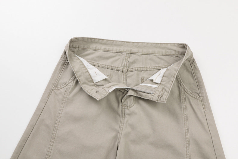 Wide-Leg Barrel Pants – Men's Vintage Punk Reconstructed Arc-Cut Trousers