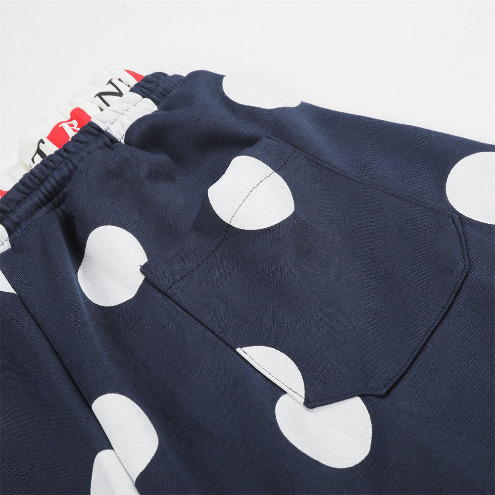 Polka Dot Wide-Leg Cargo Sweatpants – Oversized Balloon Fit Streetwear Pants