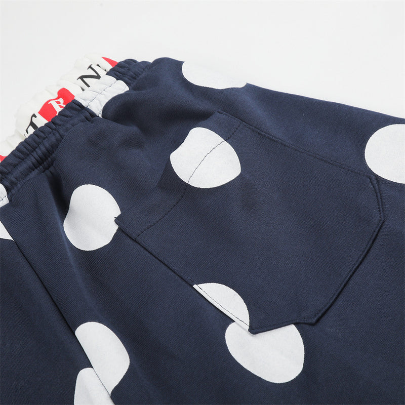Polka Dot Wide-Leg Cargo Sweatpants – Oversized Balloon Fit Streetwear Pants