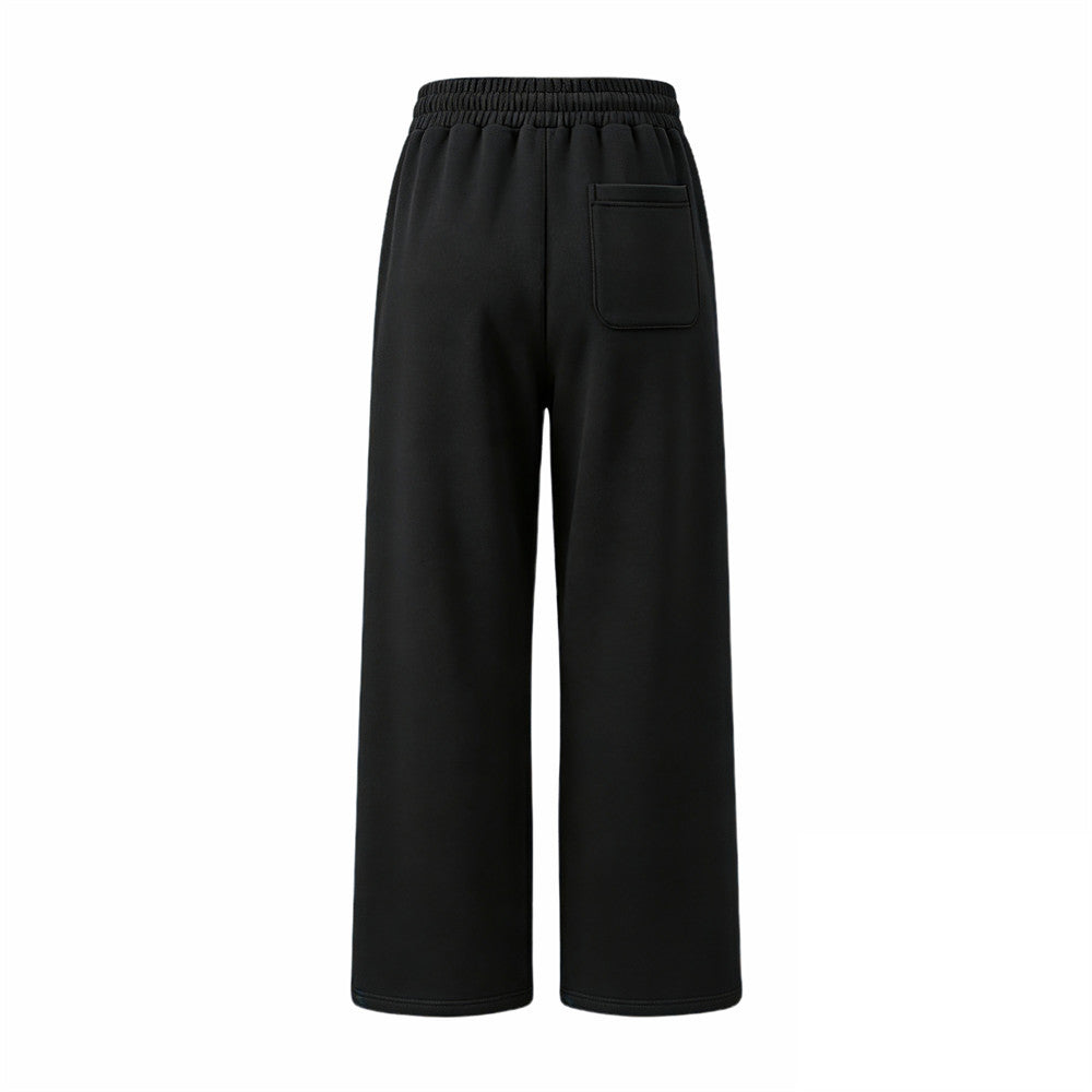 Men's Wide-Leg Sweatpants with Vintage Distressed Graphic Print