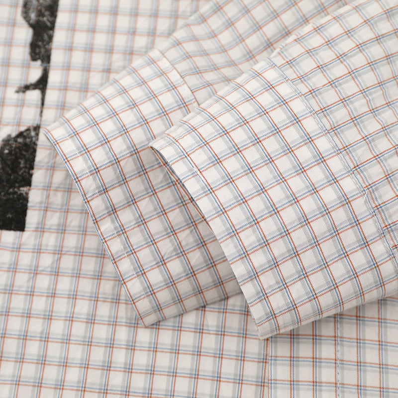 Plaid Long Sleeve Shirt – Graphic Print Oversized Fit