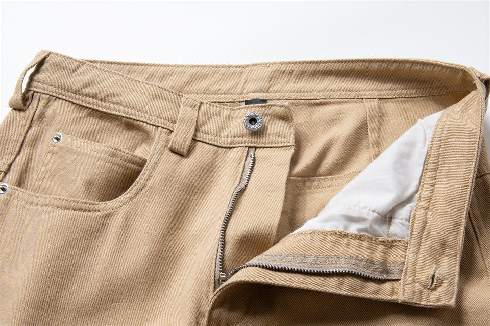 Baggy-Cargohose für Herren mit weitem Bein, Einsätzen und Workwear-Stil