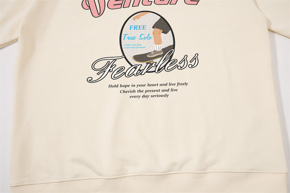 Venture Fearless Graphic Print Crewneck Sweatshirt – Oversized Fit