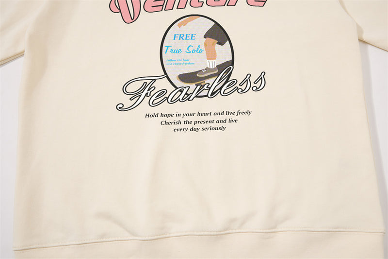 Venture Fearless Graphic Print Crewneck Sweatshirt – Oversized Fit