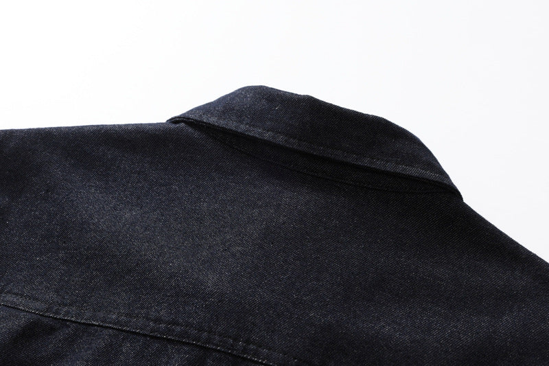 Men's Long Sleeve Button-Up Denim Shirt – Relaxed Fit Workwear Overshirt