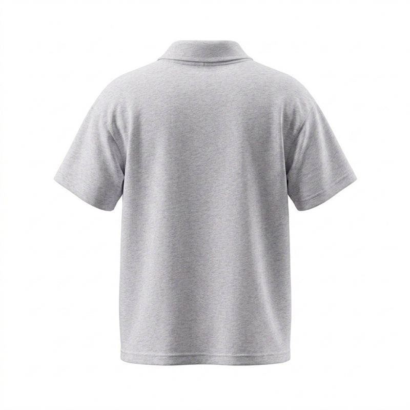 Polo homme à motif croix – Manches courtes, coupe vintage oversize