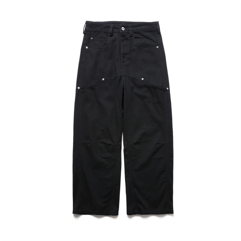 Baggy-Cargohose für Herren mit weitem Bein, Einsätzen und Workwear-Stil