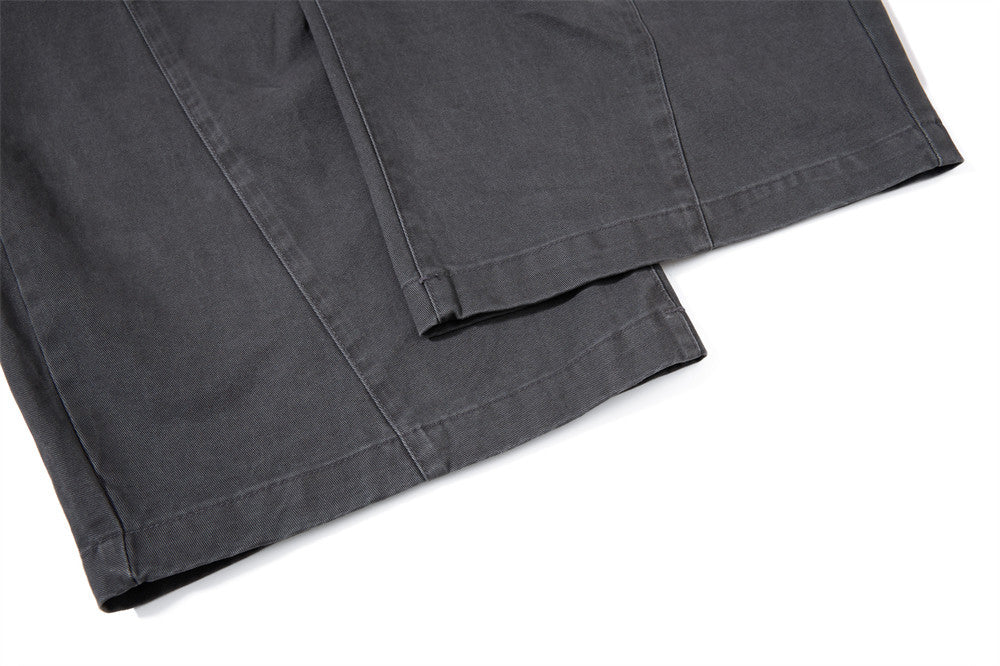 Baggy Cargo Pants Mens Wide-Leg Barrel Fit Vintage Washed Trousers