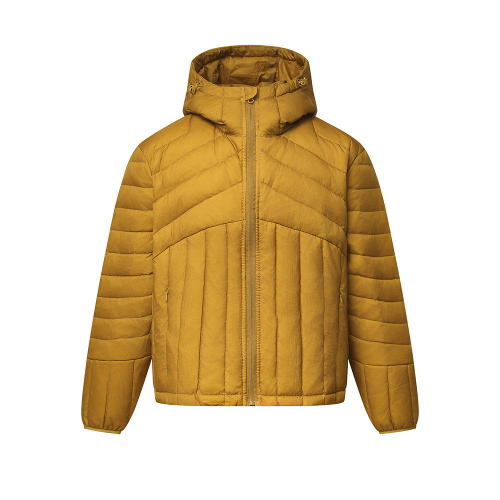 Doudoune à capuche homme – Manteau streetwear matelassé à chevrons
