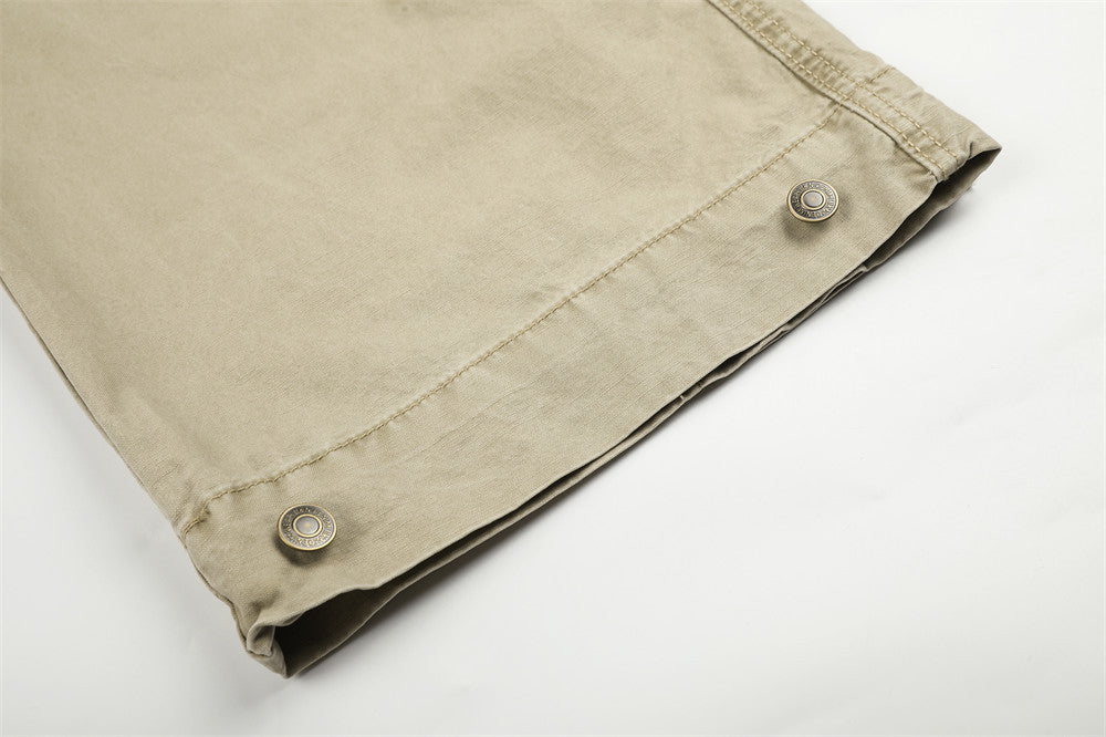 Wide-Leg Cargo Pants with Deconstructed Patchwork Seam Detail