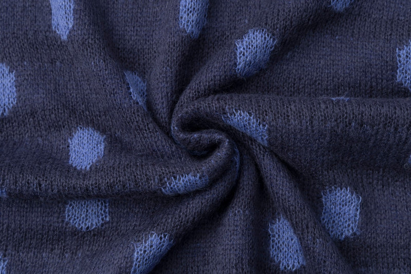 Pull hoodie en maille à pois – Pullover rayé semi-transparent