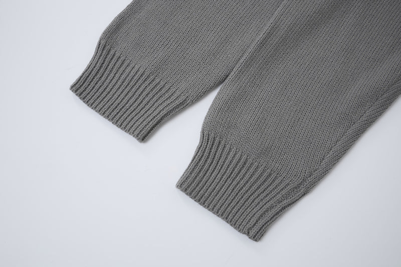 Pull à capuche oversize en maille jacquard avec grand motif graphique sur le devant