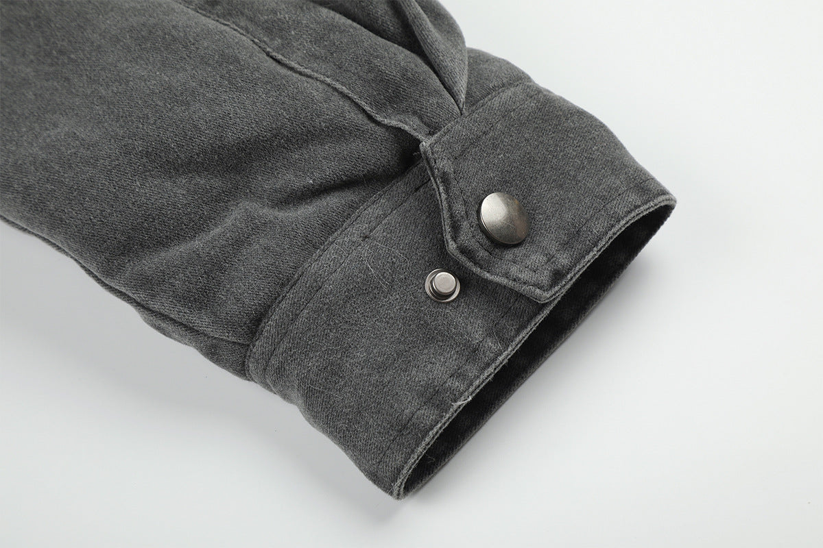 Faux Fur Collar Padded Bomber Jacket – Oversized Cotton Shell