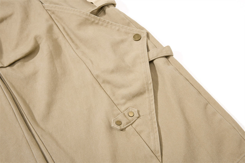 Wide-Leg Cargo Pants with Multi-Pocket Deconstructed Design