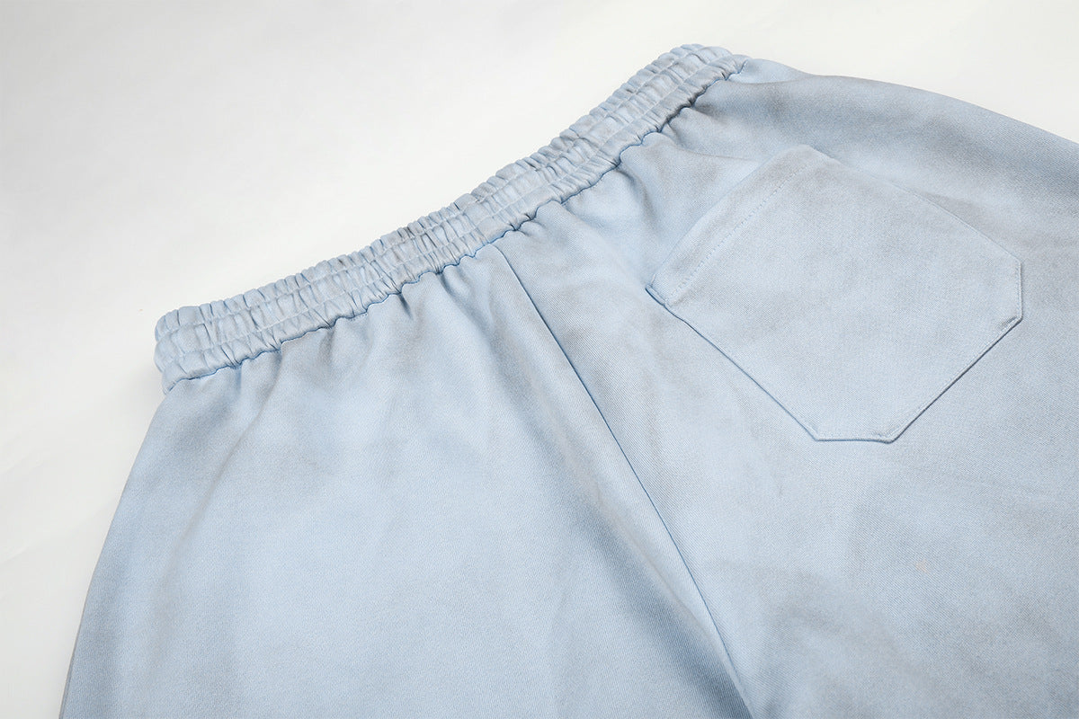 Pantalones de Chándal de Pierna Ancha con Estampado de Texto y Bolsillos Cargo