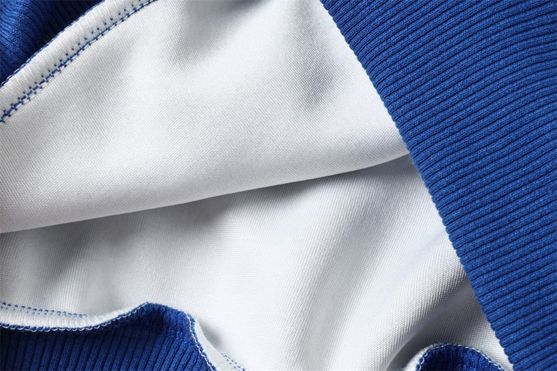 Track Jacket Mock Neck Full-Zip with Stripe Detail & Star Embroidery
